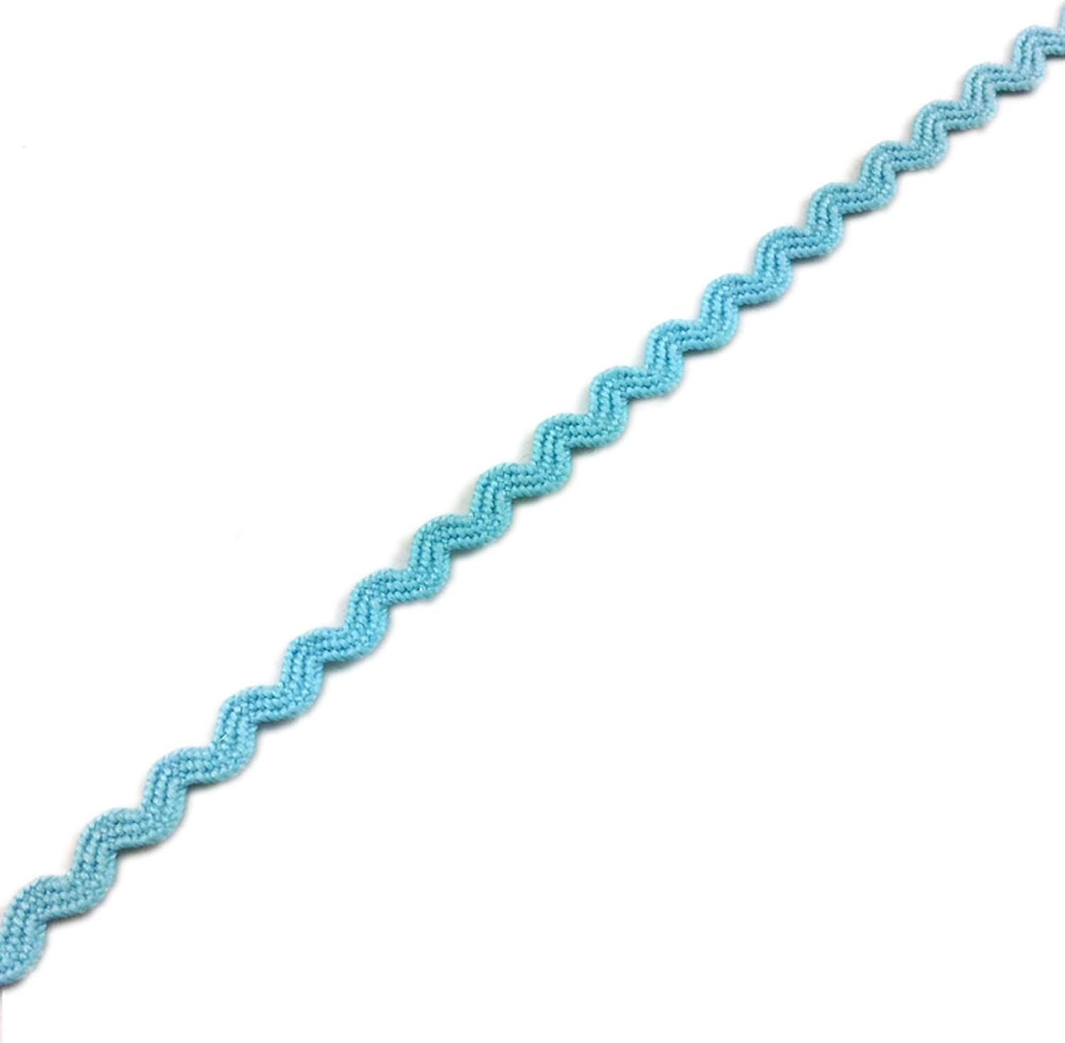 Wave Bending Fringe Rick Rack Trim 3mm Braided Woven RIC Rac Ribbon Zig Zag for DIY Sewing Crafts Wrapping Wedding Dress Costumes Embellishment Home Party Decoration (White)
