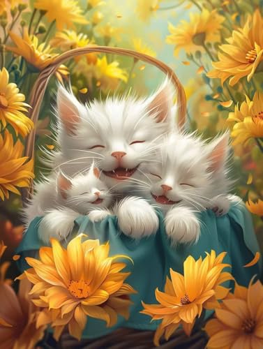 Peinture numéro adulte chat 100x130cm coloriage acrylique DIY animal géant R0-552