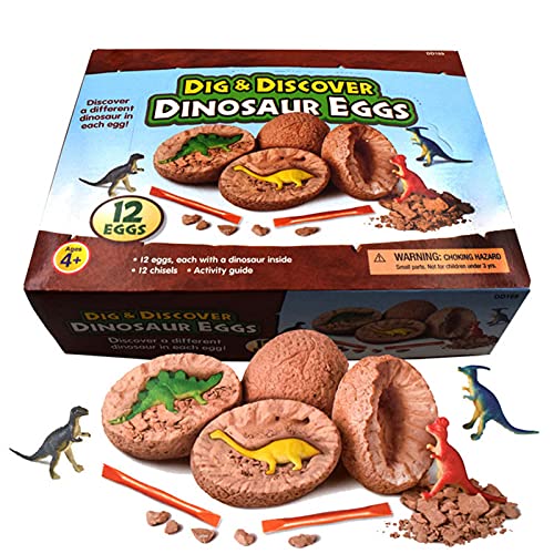 Dinosaurier Spielzeug Set Dinosaurier Ausgrabungsspielzeug Enthält 12 Dino Fossile Eier Archäologie Wissenschaft STEM…