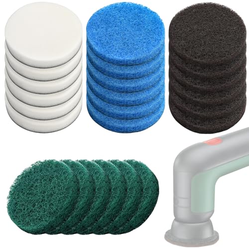 Bosch Universalbürstenaufsatz, 24 kabellose Reinigungsbürstenpads Mellbree 6 Performance Pads, 6 Mikrofaserpads, 6 Küchenpads, 6 Schaumstoffpads, kompatibel mit Bosch Reinigungsbürste Haus/Garten 6033