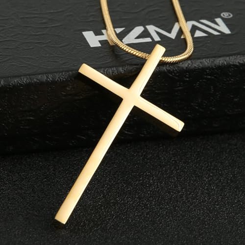 HZMAN Cross Necklace Gift for Family Stainless Steel Philippians 4:13 Bible Verse I CAN DO ALL THINGS Cross Necklace3