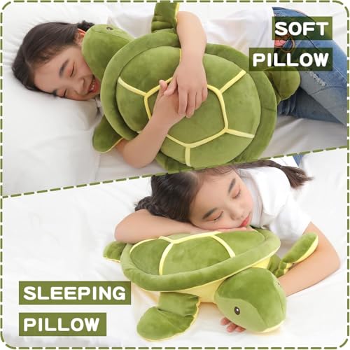 Dalmao 50cm Schildkröte Kuscheltier Groß, weiches Kuschelkissen mit Jumbo-Schildkröte, Cartoon Plüschtier Meeresschildkröte, Geschenk für Kinder Geburtstag, Ostern