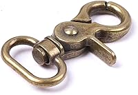 Vista 1 de Broches de langosta de bronce antiguo de 7/8 pulgadas, clips de gatillo giratorios ovalados, clips para correas, bolsas, cinturones, artesanía