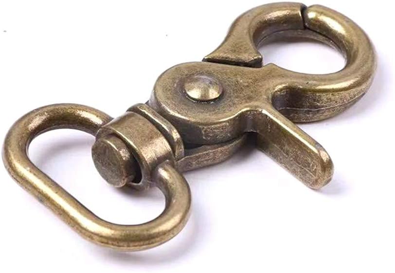 7/8 Inch Antique Bronze Lobster Clasps Oval Swivel Trigger Clips Hooks Clips Snap for Straps Bags Belting Leathercraft (Pack of 10)