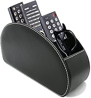 Vista 11 de Organizador de control remoto de piel con 5 compartimentos espaciosos
