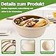 Einweg Suppenschalen, 50 Stück Einwegschüsseln aus Zuckerrohr, biologisch abbaubar und kompostierbar für Party, Haushalt, Picknick 500 ml Natur