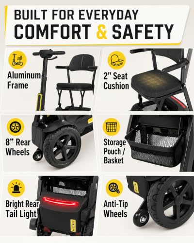 Image of Lightweight Folding Mobility Scooter for Adults & Seniors