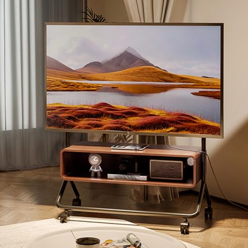 Soporte móvil para TV con ruedas, ajustable en altura miniatura 3