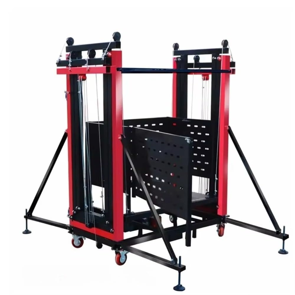 Plataforma de elevación eléctrica - Elevador telescópico plegable móvil con control remoto para uso doméstico - Solución de andamio multifuncional