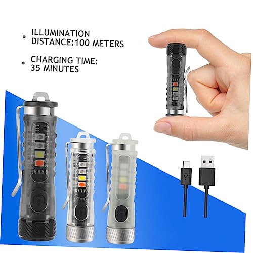 Mini led rechargeable avec porte-clés éclairage ajustable 2pcs - 7