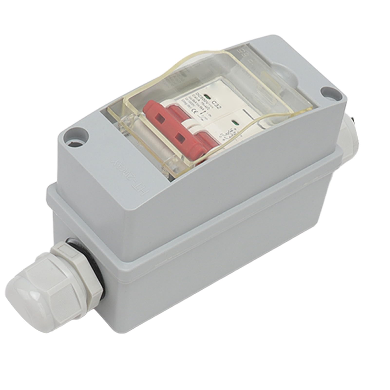 Interrupteur de Déconnexion de Panneau Solaire, Disjoncteur Miniature de Courant Continu, Commutation avec Boîtier de Distribution étanche IP65 pour Photovoltaïques (Sans câble)