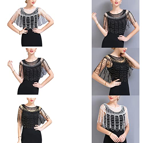 Women's 1920s Beaded Shawl Wrap Evening Cape Shawl for Evening Dresses2