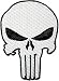 Marvel's PUNISHER Classic Skull Chest Embroidered PATCH