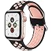 Produktbild CeMiKa Kompatibel mit Apple Watch Armband 38mm 40mm 41mm 42mm 44mm 45mm 49mm, Weichem Silikon Sportarmband Kompatibel mit iWatch Series 8 7 6 5 4 3 2 1 SE, 38mm/40mm/41mm-S/M, Schwarz/Rosa