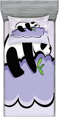 Miniatura 44 de Ambesonne Juego de sábanas bajeras y fundas de almohada, dibujos de aviones antiguos, vuelos clásicos con fechas, estilo vintage, diseño nostálgico,