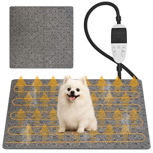 CACSPS Heizkissen für Haustiere – Heizmatte für Katzen und Hunde mit Temperaturregelung und automatischer Abschaltung (45 x 45cm)