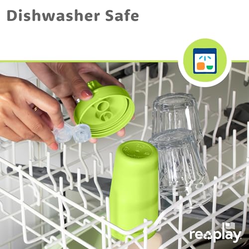 Re-Play Spill-Proof Sippy Cups - Reusable 10 Oz Set of 6, Dishwasher & Microwave Safe, Made in USA, Crayon Box - Thumbnail 7
