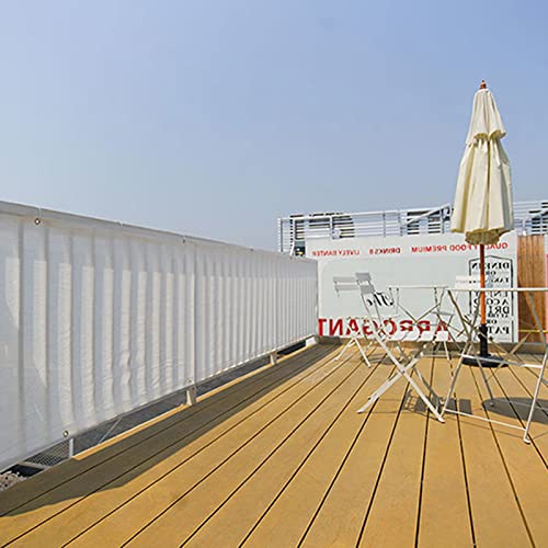 Toile d'ombrage blanche avec œillets protection UV 90% - 7