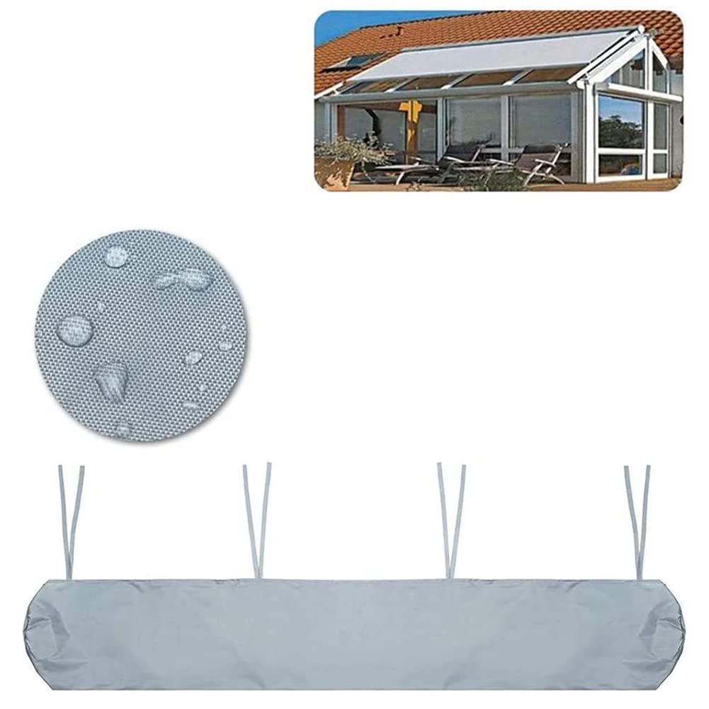 Tende da Sole per Giardini, Coperture Tettoia Tessuto 420D Oxford Protettiva Antipolvere Impermeabile, per Avvolgibile A Scomparsa, Patio Veranda Esterno Invernale (2M Grigio)