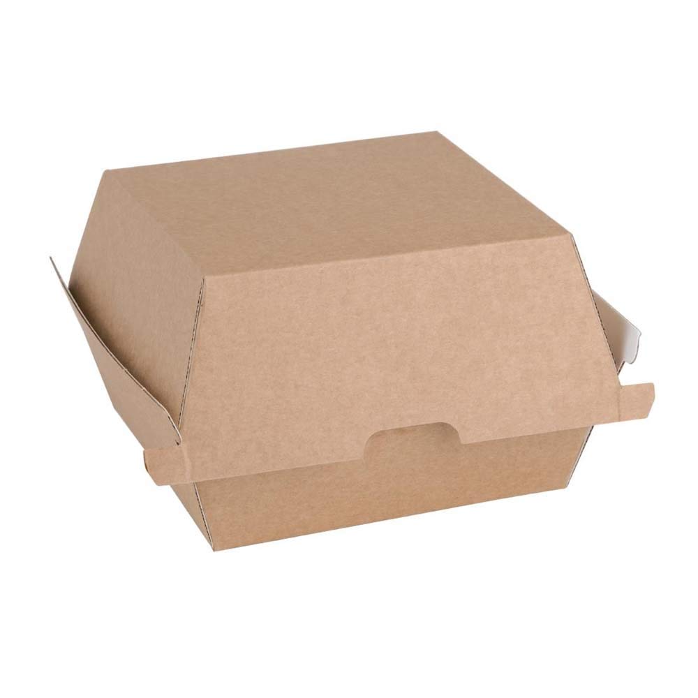 Fiesta Green FB665 - Confezione da 150 scatole per hamburger compostabili, 108 x 112 x 112 mm, colore: Verde