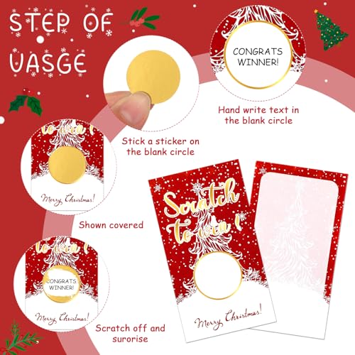 Cartes à gratter pour cadeaux d'invités de mariage et fêtes de Noël - 4