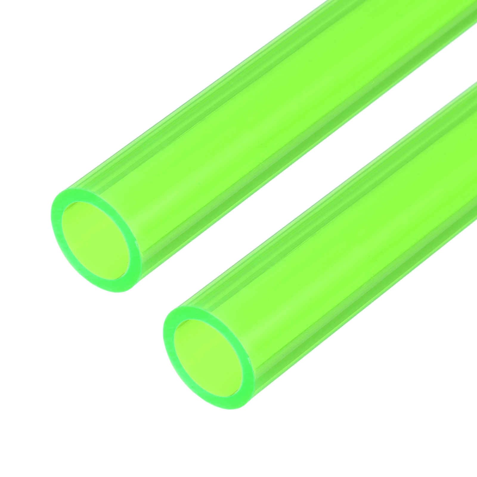 MECCANIXITY 2Pcs Rigid Water Cooling Tube, 10mm ID 14mm OD 0.5 Meter Long Hard PETG Computer Water Cooling Tubing for Water Cooling Systems, Green