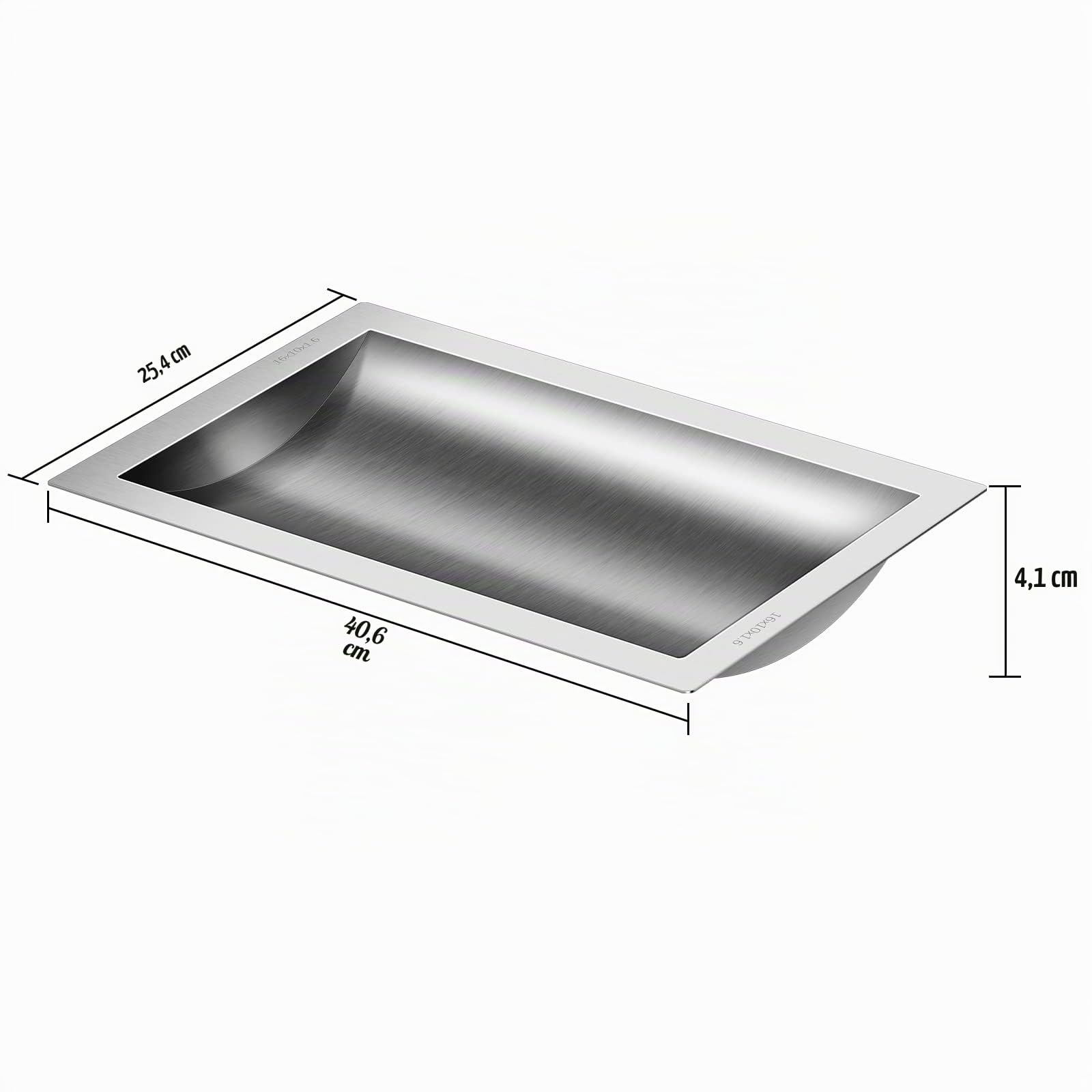 Bandeja de transacciones, ventanillas de venta de entradas. Bandeja de ofertas empotrada Bandeja de caja registradora de acero inoxidable 304 16" de largo x 10" de ancho x 1,6" Bandeja de comercio int
