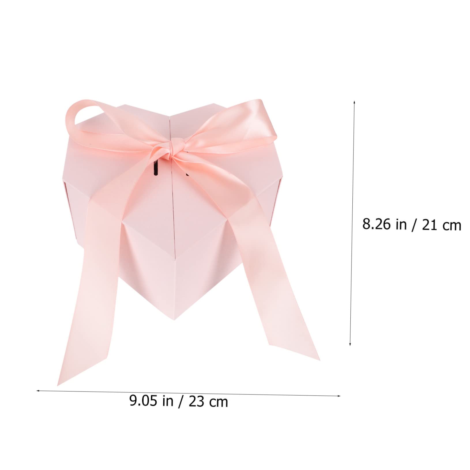 minkissy 1pc Heart-shaped Wrapping Box for Creative and Present Box for Weddings Birthdays and Special Occasions Elegant Design Bow Knot