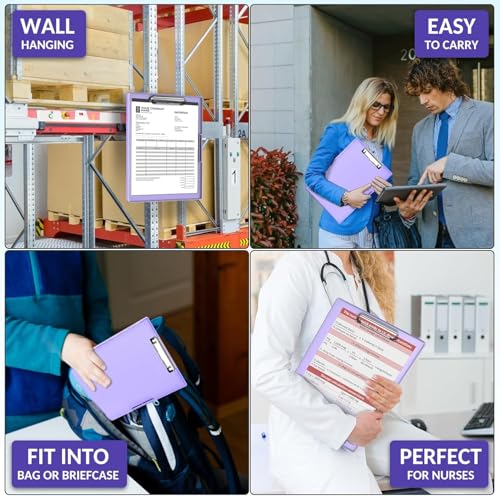 Image of MeRaYo Writing Pad for Exam Pad for Kids Exam Board for Students Study Pad Clip Pad with Storage Case Clipboard Writing Pad Exam Pad for Girls and Boys (Purple Color)