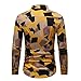 LHWY Camisa de Hombre Blusa de Camiseta Hawaiana de impresión de Lino...