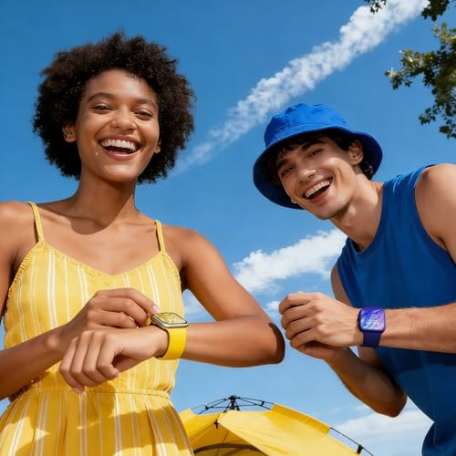 Image of Sport Bands Compatible with Apple Watch Band Women Men 40mm 38mm 41mm 42mm 44mm 45mm 46mm 49mm ,Soft Wristband Waterproof Replacement Strap for iWatch Bands Series 11 10 9 8 7 6 5 4 3 2 1 SE Ultra Yellow