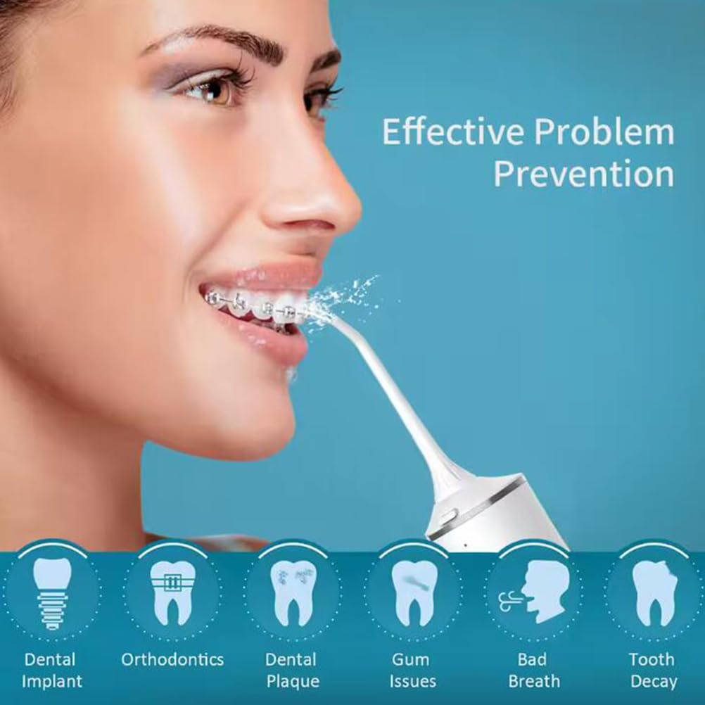 Negro,Irrigador Bucal Portátil Recargable De 300 Ml, 4 Modos, IPX7, Resistente Al Agua, para Viajes, Limpieza Dental, Irrigador Bucal Eléctrico