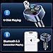 Syncwire Bluetooth 5.3 FM Transmitter Car Adapter 48W(PD 36W & 12W) [Light Switch] [Hi-Fi Deep Bass] [Fast Charging] Wireless Radio Music Adapter LED Display Hands-Free Calling Support USB Drive