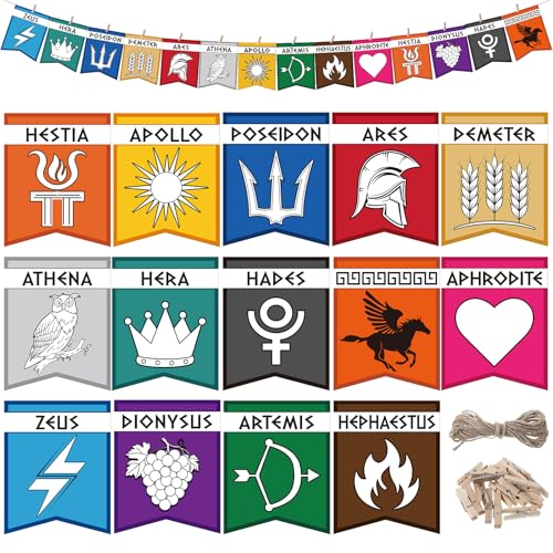 Affiches mythologie grecque Epakh imprimées avec symboles des dieux pour une décoration murale