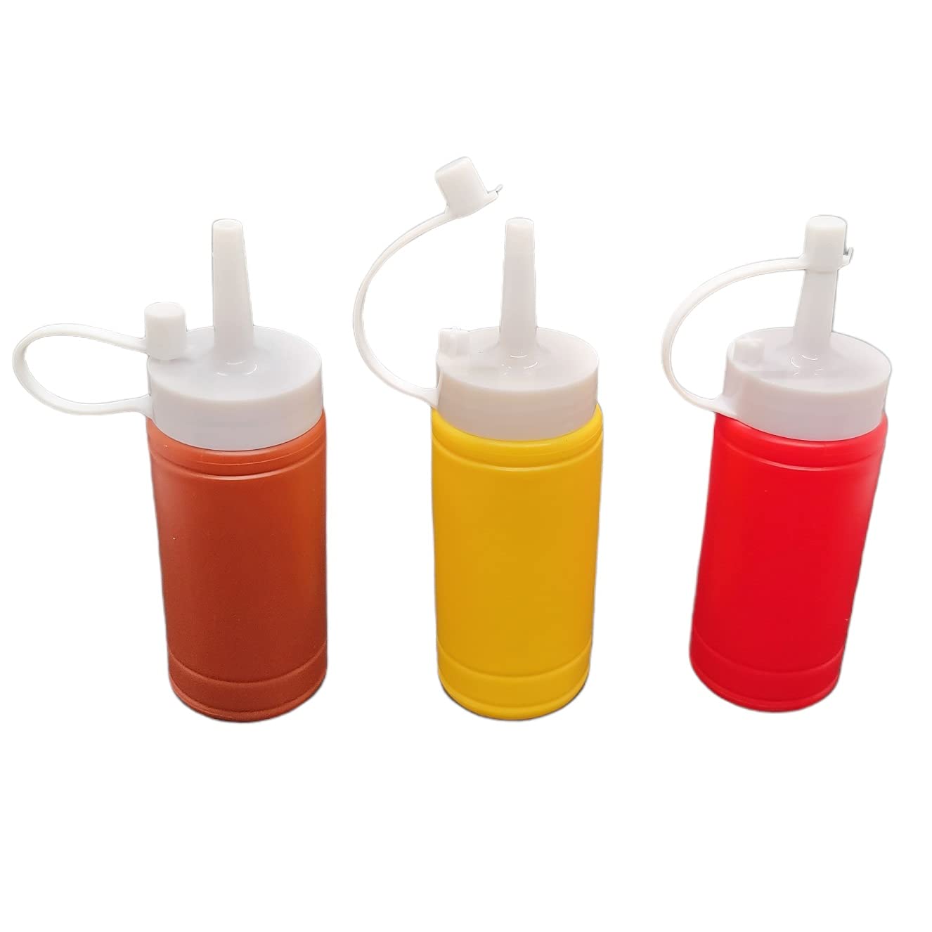 Lot 4 Mini Bouteilles Souples Silicone 38 Ml + 2 Brosses Nettoyage | Squeeze Bottles Condiments Voyage Portable Ketchup Mayo
