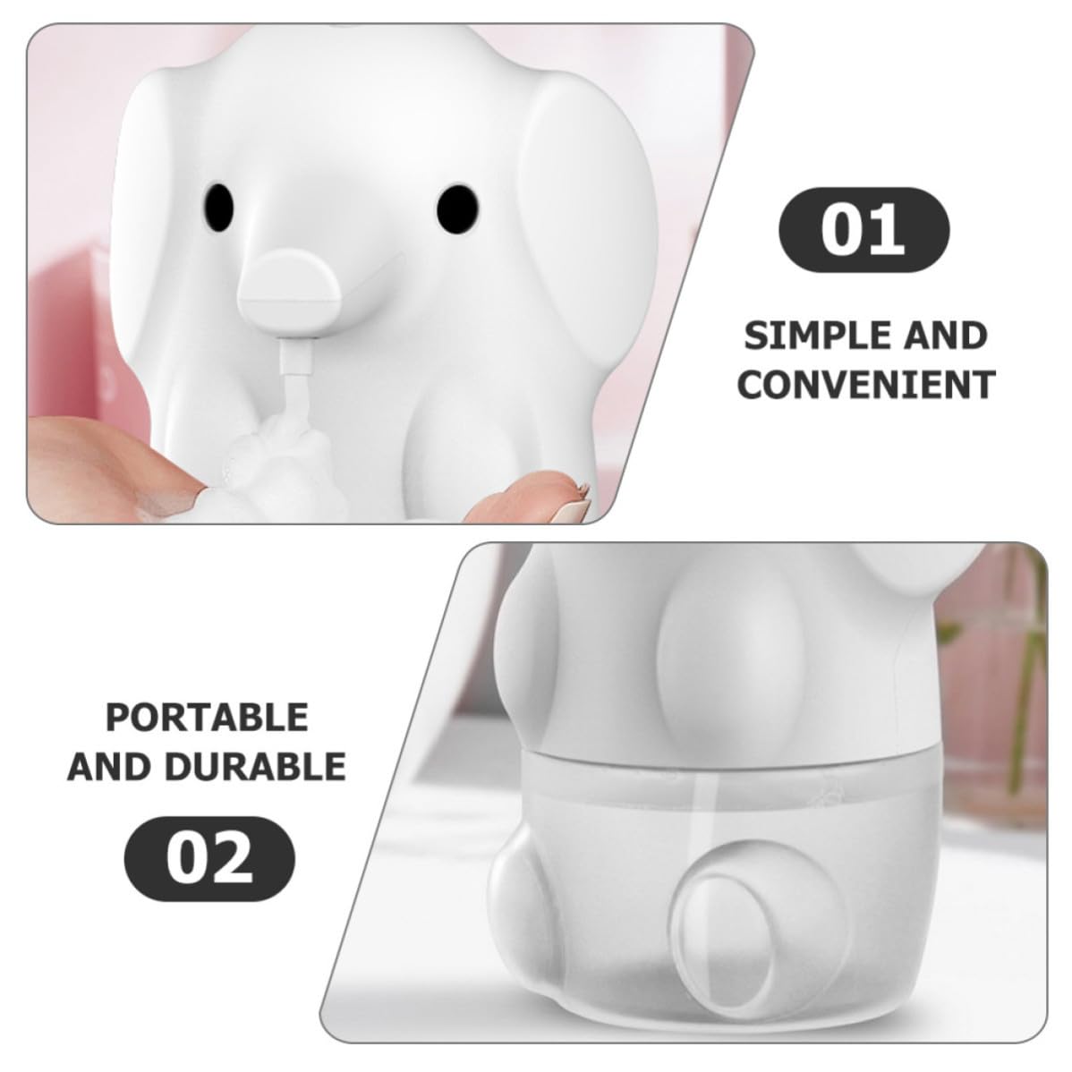 Dispensador Automático de Jabón Líquido 250ml USB Recargable Blanco