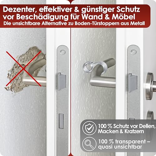 WEIDEBACH® Robust Door Stopper for Any Door Handle 2 x Circle Shape, 10 x in "8" Shape - Image 3