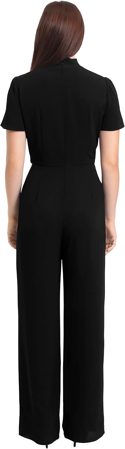 Maggy London womens High Neck Jumpsuit Workwear Office Occasion Event Guest of - Image 3