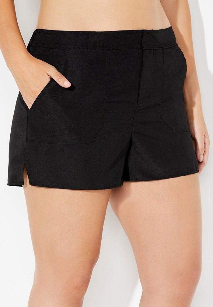 Swimsuits For All Loop Strap Blouson Tankini Set with Cargo Short