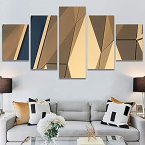 SIGNWIN 5 Panel Canvas Wall Art Abstract Colorful...