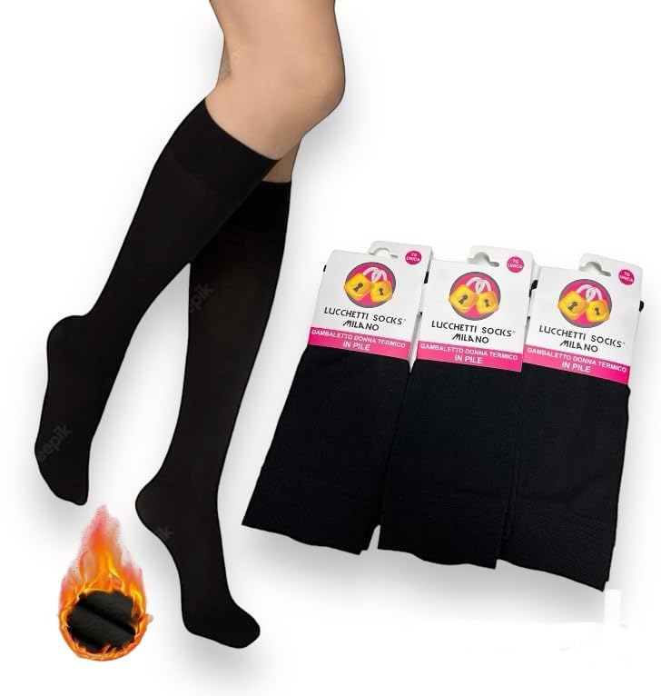 Lucchetti Socks Milano 3 Paia Gambaletti Termici Donna