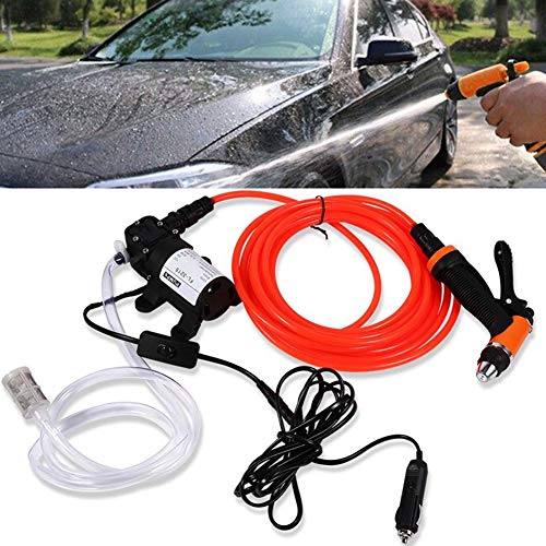 Cocoarm 12V Portable High Pressure Electrical Car Wash Pump, Self-priming Quick Car Cleaning Water Pump Electrical Washer Kit for Car Use and Watering