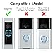 CAVN Angle Mount Compatible with Ring Video Doorbell Pro (Can Create 15/30 / 45 Degree), Replacement Adjustment Mounting Plate Bracket Wedge Corner Kit with Screwdriver and Screws (Black)