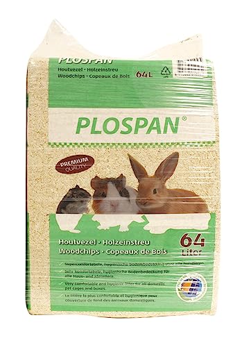 Plospan Trucioli di Legno di Abete di Alta qualità - Lettiera Piccoli Animali - 4 kg / 64 Lt
