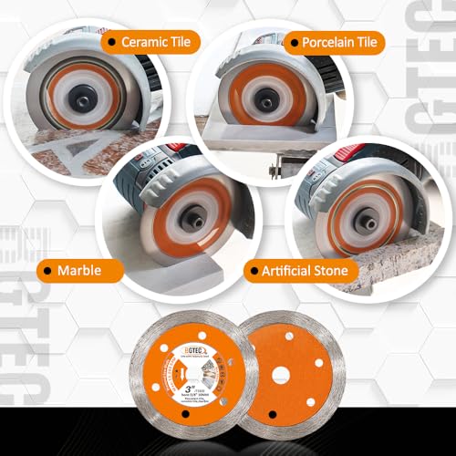 BGTEC Set de Brocas de Diamante Secas 1/4" 6mm 5pcs y Discos de Corte 3pcs miniatura 7