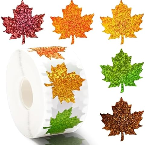 500pcs Self-Adhesive Thanksgiving Stickers Roll Cover