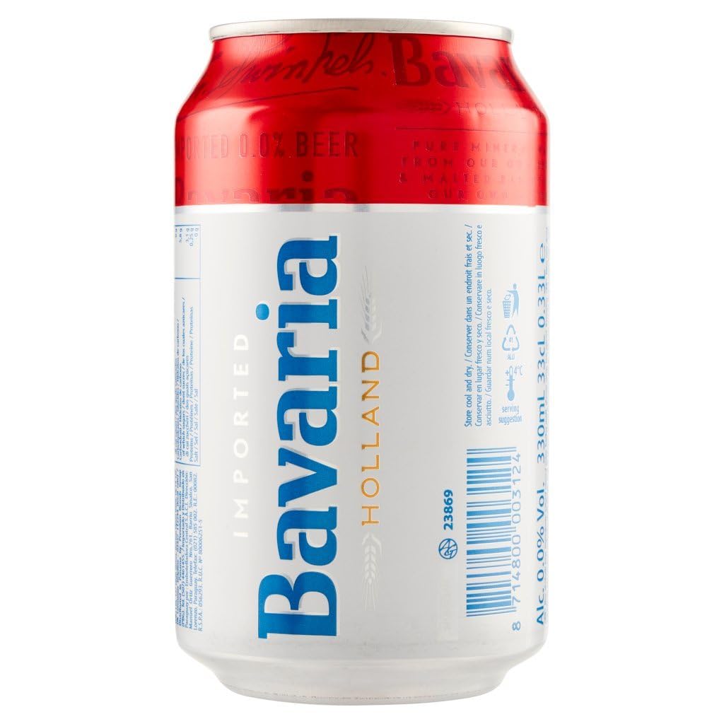 48x BIRRA Bavaria 0.0% Birra Analcolica, alkoholfrei Dosen Bier 0% Alk. 0,33l Flasche + Italian Gourmet polpa 400g