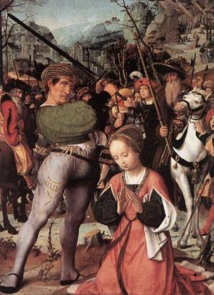 The Martyrdom de St Catherine peinture à l'huile reproduction Jan Provost 8x10 pouces