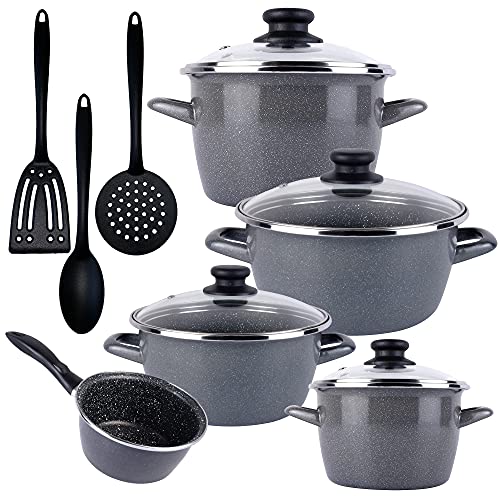 Productos Del Hogar Magefesa K2 GRANSASSO batería: Cazo Ø16, Cacerolas Ø20 y 24, Ollas Ø16...