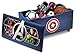 Delta Children Marvel Avengers Upholstered Storage Bench for Kids | Perfect for Bedrooms/Playrooms/Living Rooms | Features Fun Graphics of Hulk, Iron Man, Captain America, Thor